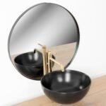 Baterie pentru baie Rea Lugano Slim Gold High - imagine 3