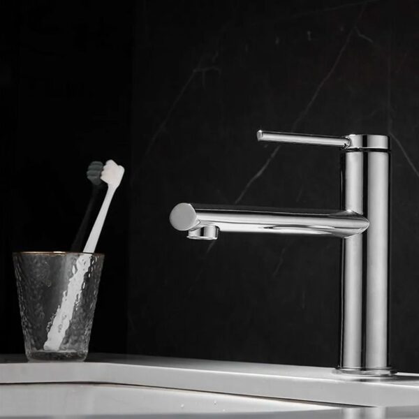Baterie pentru lavoar REA OVAL CHROM low