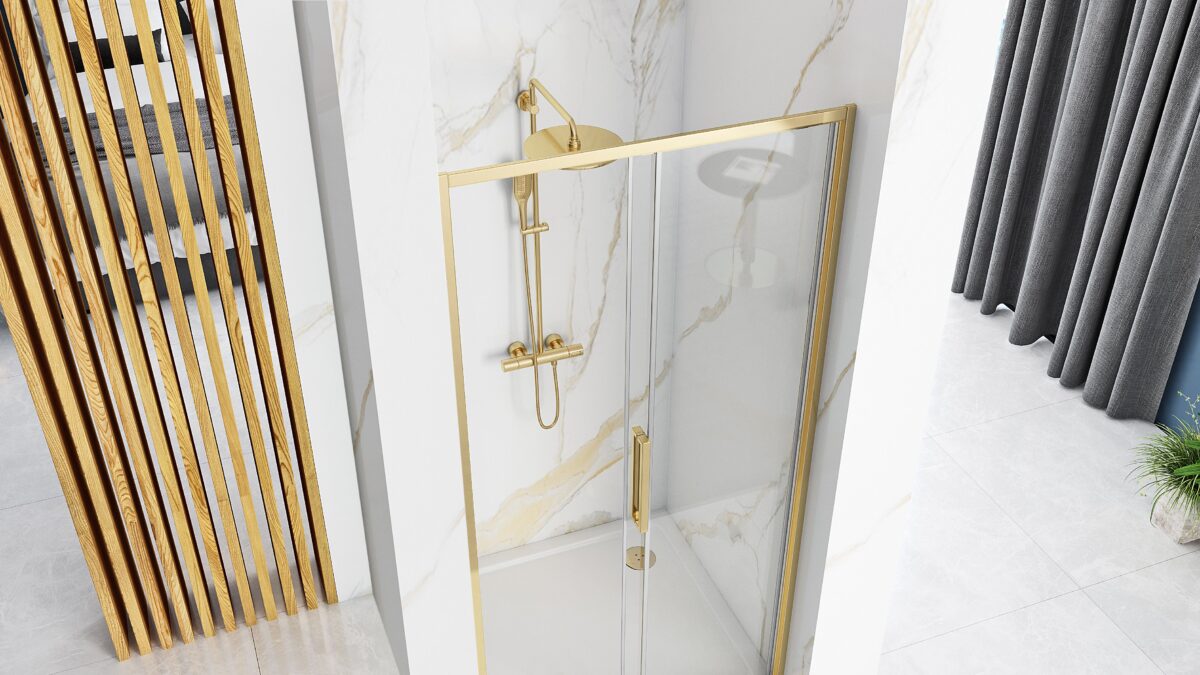Paravan de dus REA Rapid Slide 100 Gold - imagine 3
