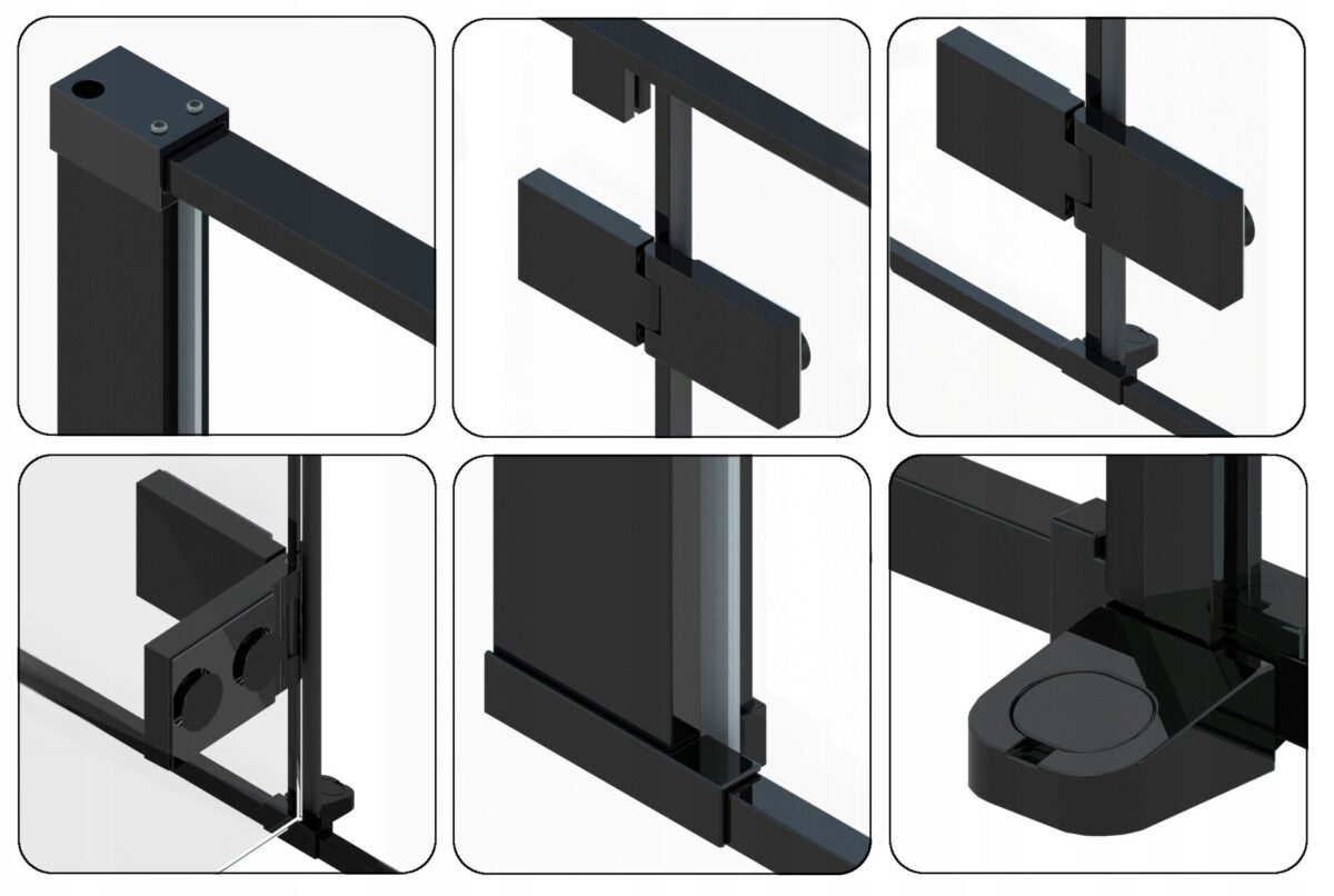 Cabina de dus Fargo 90x90 Black Mat - imagine 3
