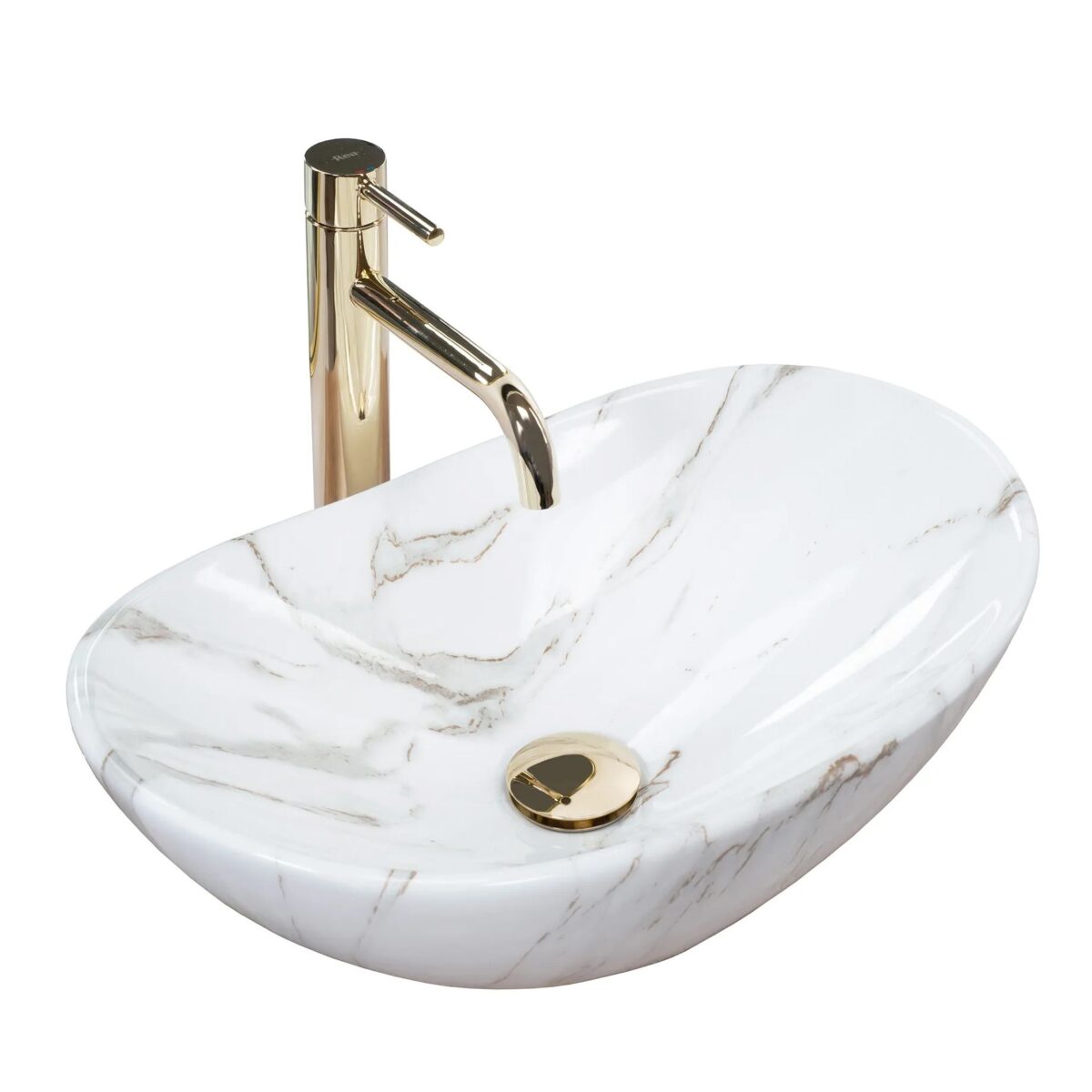 Lavoar pentru blat REA Royal Mini Aiax Shiny - imagine 1