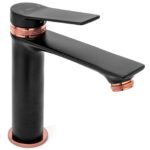 Baterie pentru baie Rea Viral Black Rose Gold Low - imagine 3