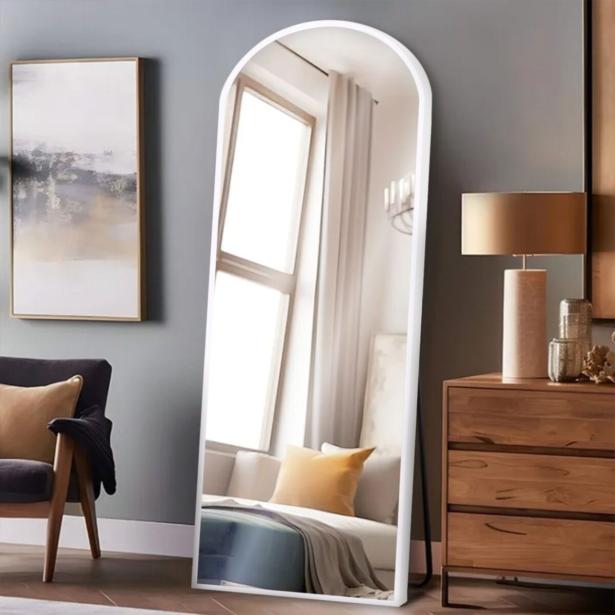 Oglindă Albă de Perete/Pe Suport 150 cm 109 - imagine 1