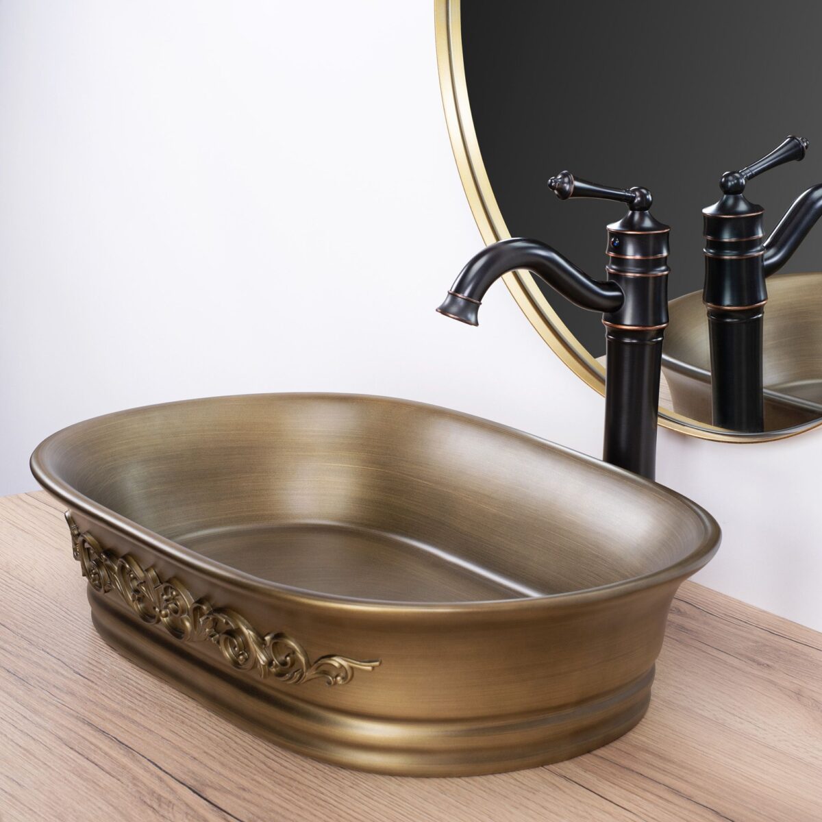Lavoar pe blat REA WILMA RUSTIC - imagine 2