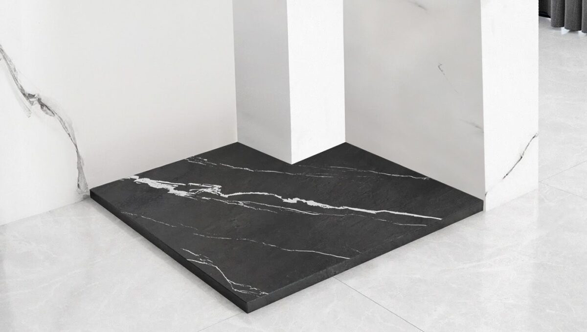 Cada de duș Bazalt CARRARA BLACK 90x90 - imagine 3