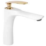Baterie pentru baie Rea Orbit White Gold Low - imagine 2