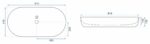 Lavoar pentru blat Rea CLEO 81 White - imagine 6