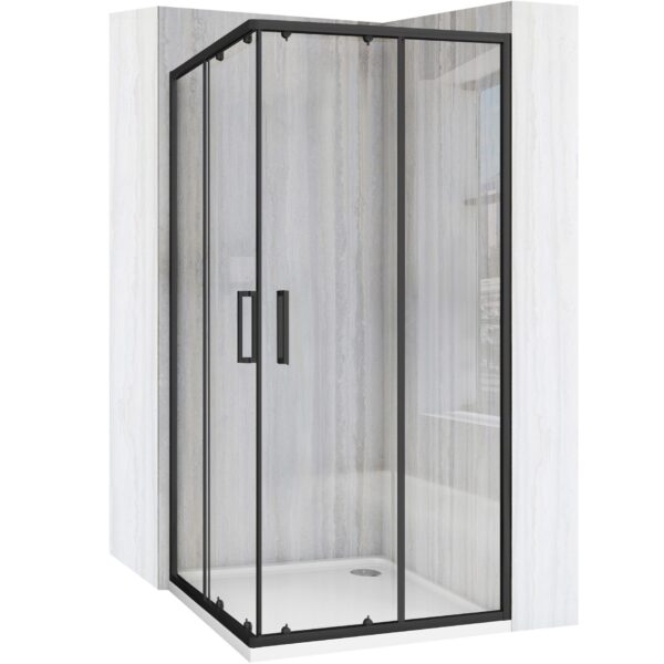 Cabina de dus Rea City 80x80 cm Black