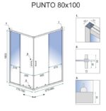 Cabina de dus Rea Punto negru 80x100 cm - imagine 6