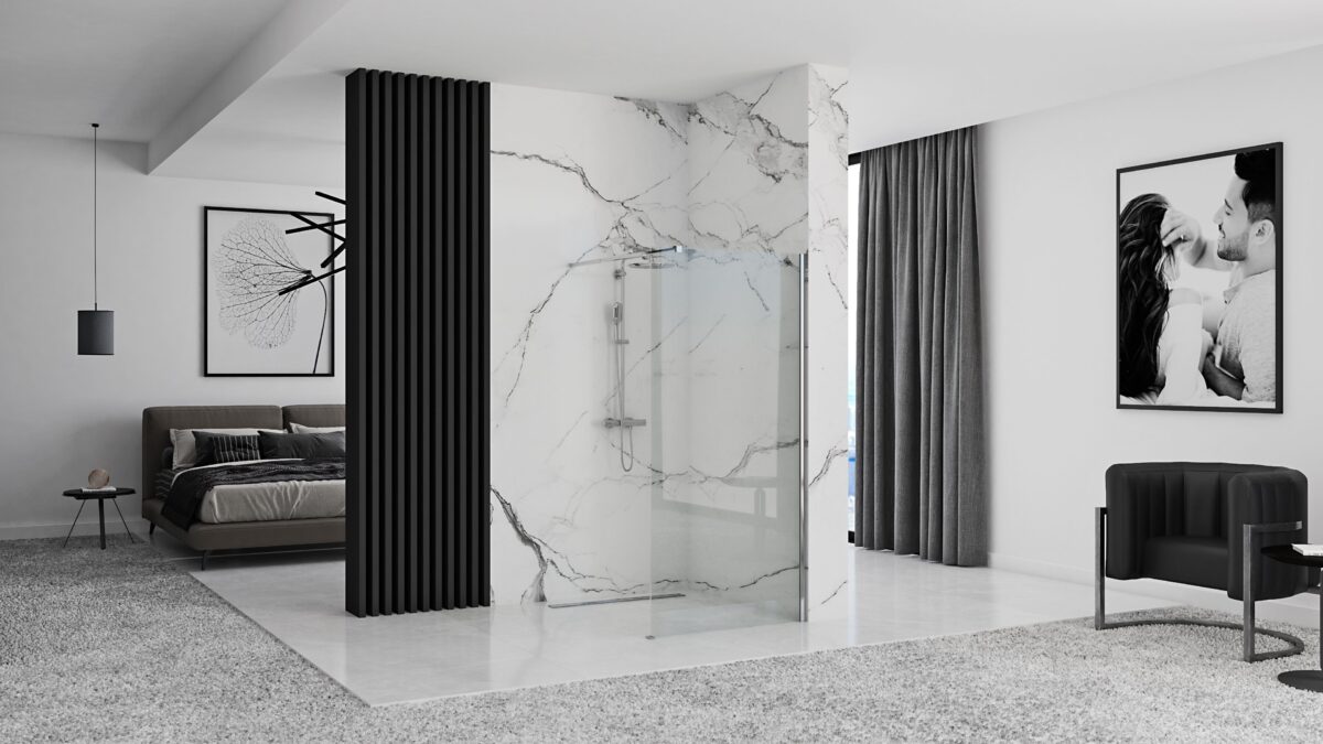 Panou de dus Rea Aero N  100 Transparent - imagine 2