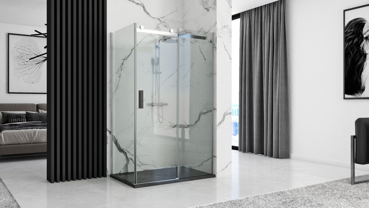 Cadita de dus Black Rock 90x120 - imagine 3