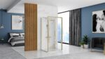Cabina de dus de perete REA Rapid Slide  Brush Gold