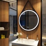 Oglindă Rotundă LED Suspendată pe Curea 70 cm 104