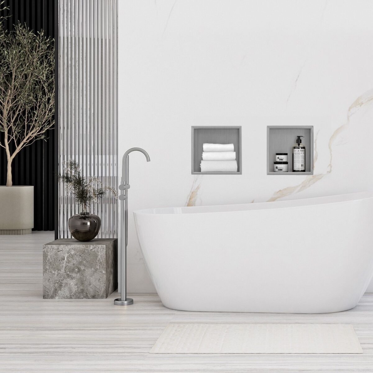 RAFT BAIE INCASTRAT PERETE 30x30 steel brush - imagine 5