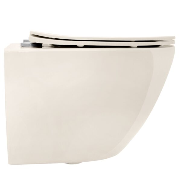 Vas WC suspendabil REA Carlo Mini Rimless Ecru