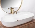 Lavoar pentru blat Rea CLEO 81 White - imagine 2