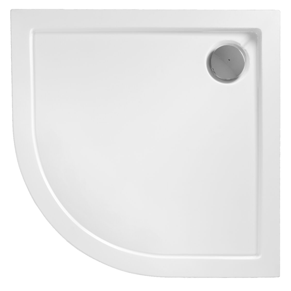 Cabina dus REA Look Black 90x90 + Cada de duș Look White - imagine 4