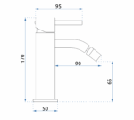 Robinet pentru bideu Rea Lungo Copper - imagine 4