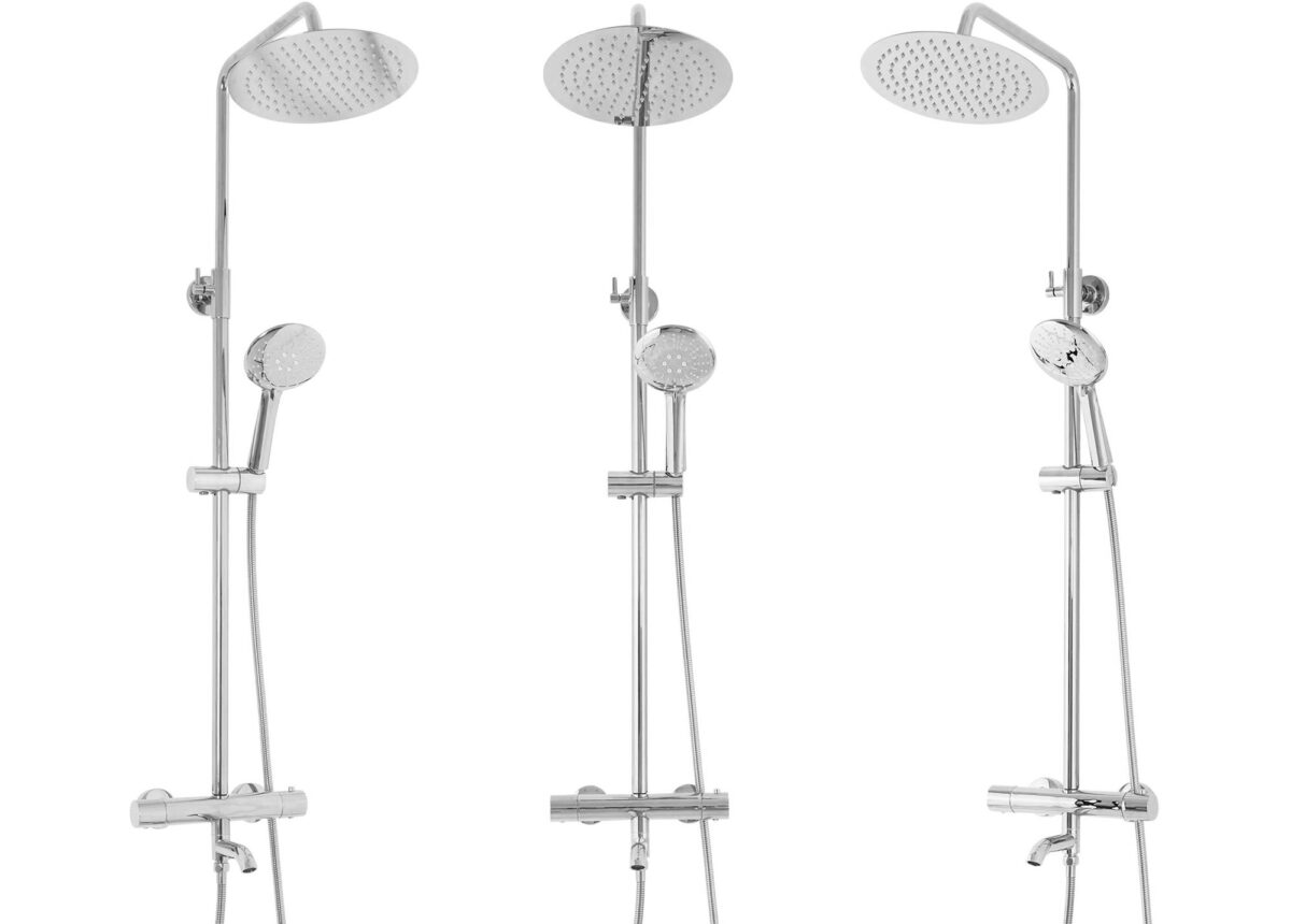 Coloana de dus cu termostat Lungo Crom - imagine 3