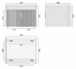 Set mobilier de baie cu lavoar Astor 60cm Grey - imagine 6