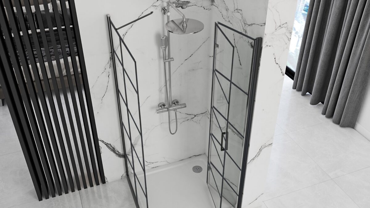 Cabina de dus Rea Molier Black 90x90 - imagine 1