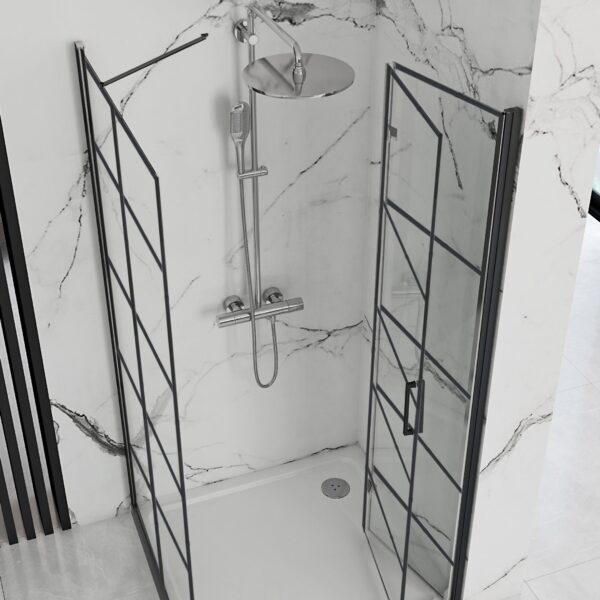 Cabina de dus Rea Molier Black 90x90