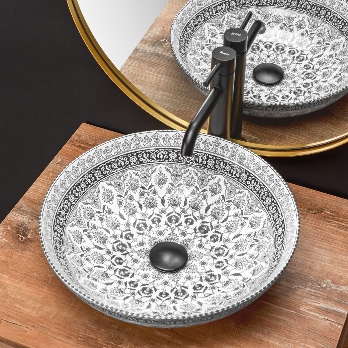 Lavoar pe blat Rea Arte dark grey - imagine 3