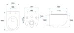Vas WC suspendabil Rea Carlo Mini Tornado NFQ GOLD WHITE - imagine 7