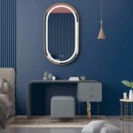 Oglindă LED OLL 60x90 cm Brush Gold - imagine 4