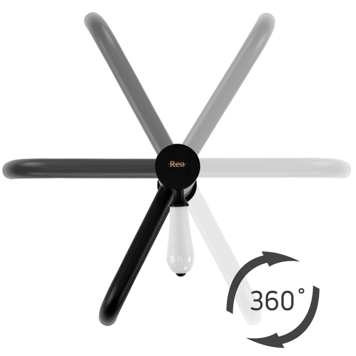 Baterie pentru lavoar Rea Serra BLACK Matt High - imagine 5
