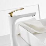 Baterie pentru baie Rea Orbit White Gold High - imagine 2