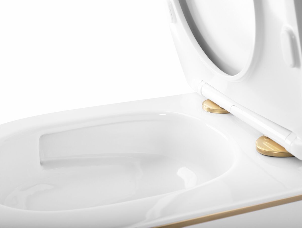 Vas WC suspendabil Rea Carlo Mini Tornado NFQ GOLD EDGE - imagine 3