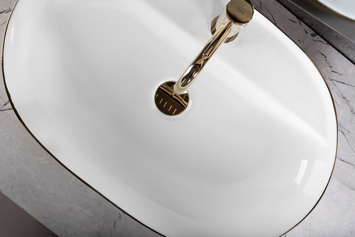 Lavoar pe blat Rea Aura 61 White Gold Brush - imagine 4