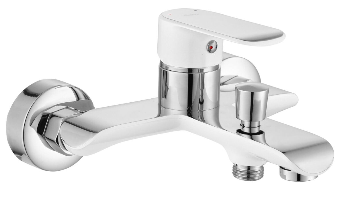 Baterie pentru cadă REA BLOOM White Chrome - imagine 2