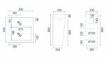 Lavoar de podea freestanding Rea Kamila Alb Ceramica Sanitara - imagine 4