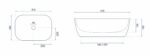 Lavoar pentru blat Rea Claudia 9447 alb - imagine 4