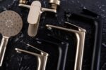 Baterie pentru baie Rea Marco Brush Gold high - imagine 3