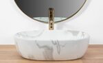 Lavoar pentru blat Rea Amelia Marmo Shiny - imagine 4