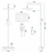 Coloana de dus cu termostat REA ROB Nichel Brush INOX - imagine 9