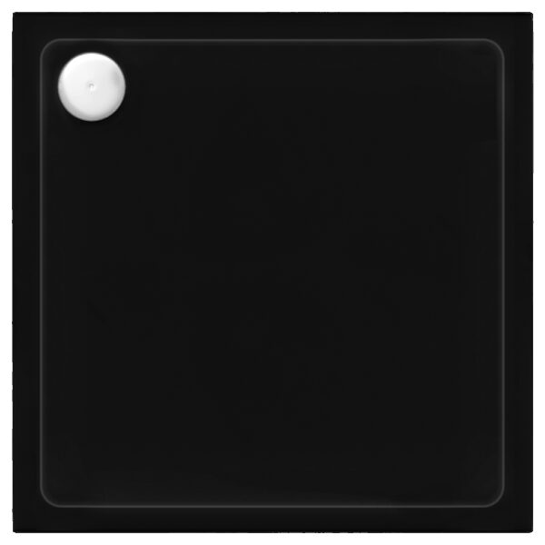 Cada pentru dus din acril Rea Savoy negru 80x80