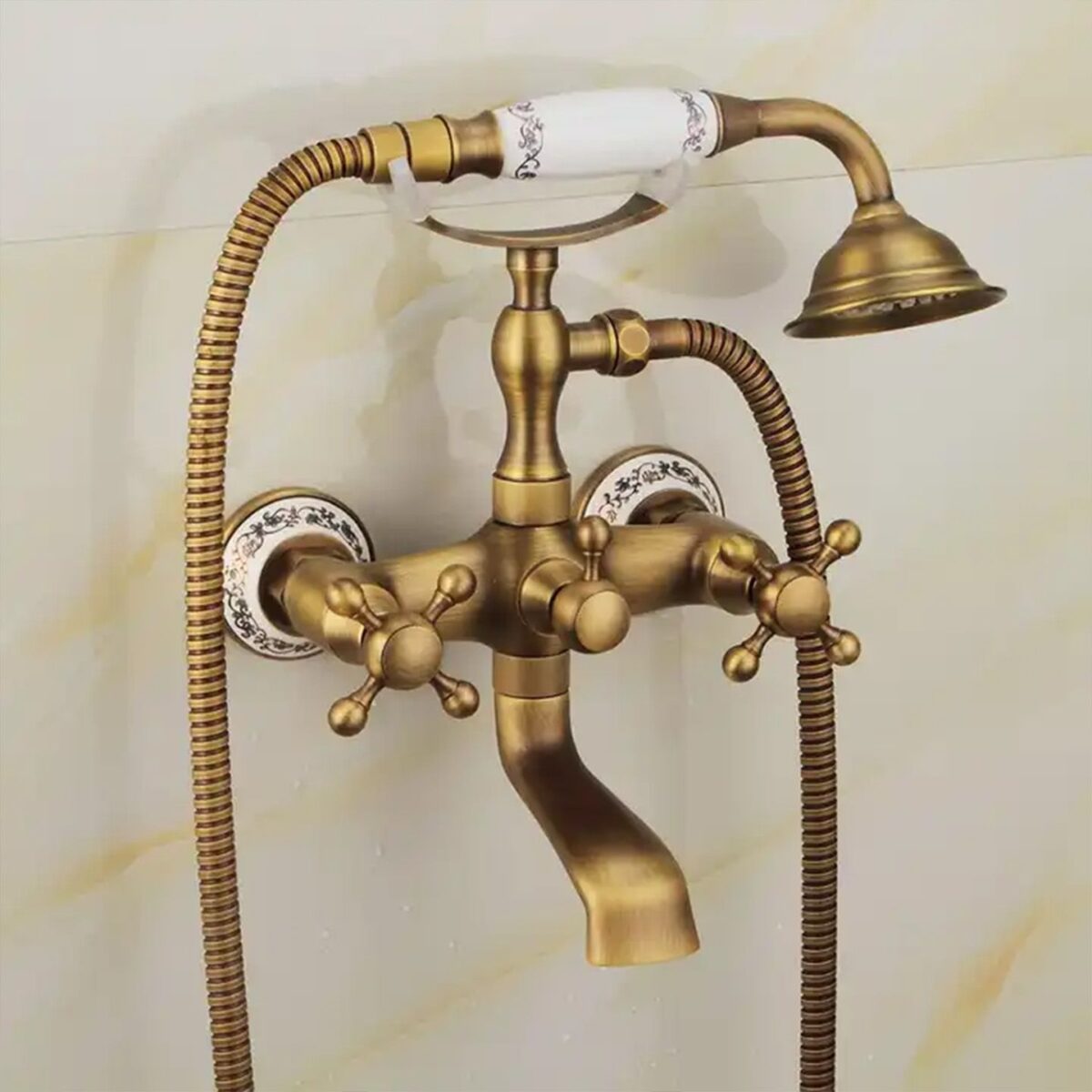 Baterie pentru cadă Rea Rustico Antique Gold - imagine 1