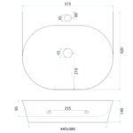 Lavoar ceramic pentru blat REA Kim 52 - imagine 5