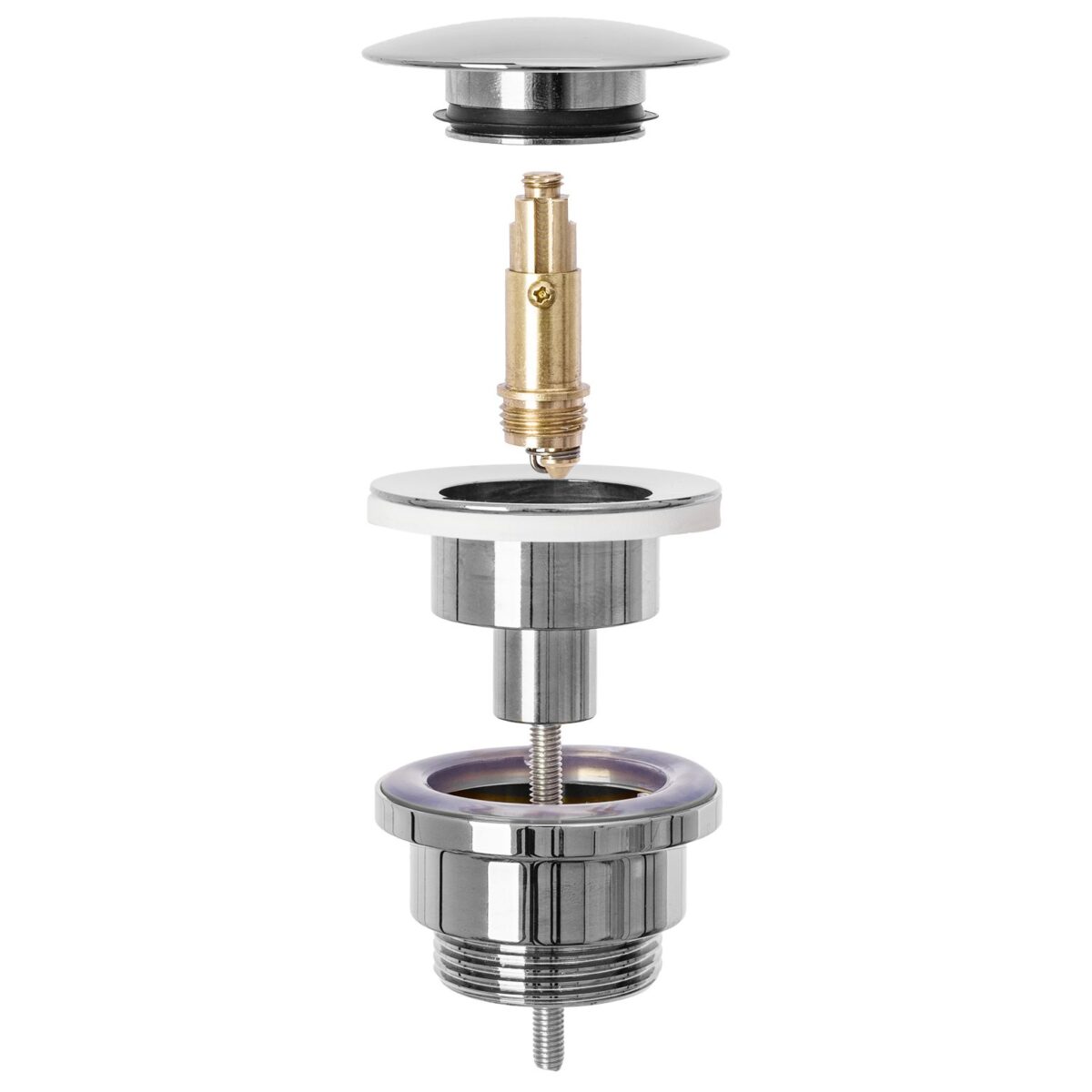 Dop pentru lavoar cu un click-clack universal Rea Chrome - imagine 1