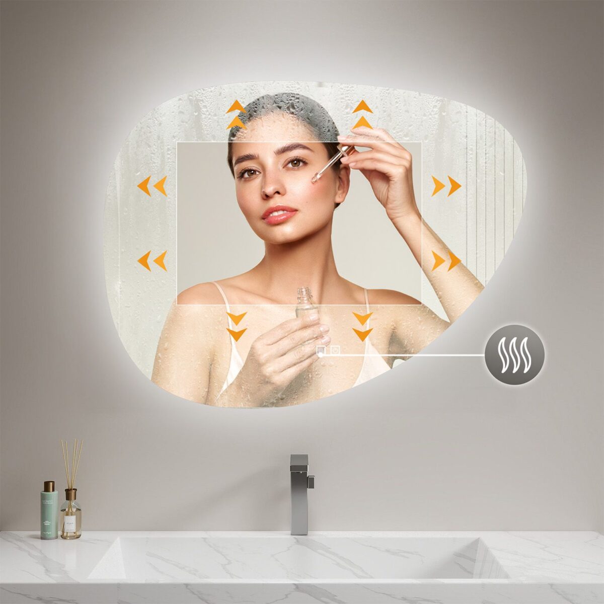 Oglindă LED 84x63cm H142 - imagine 3
