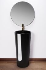 Lavoar de podea freestanding Ceramic BLANKA Negru Black - imagine 2
