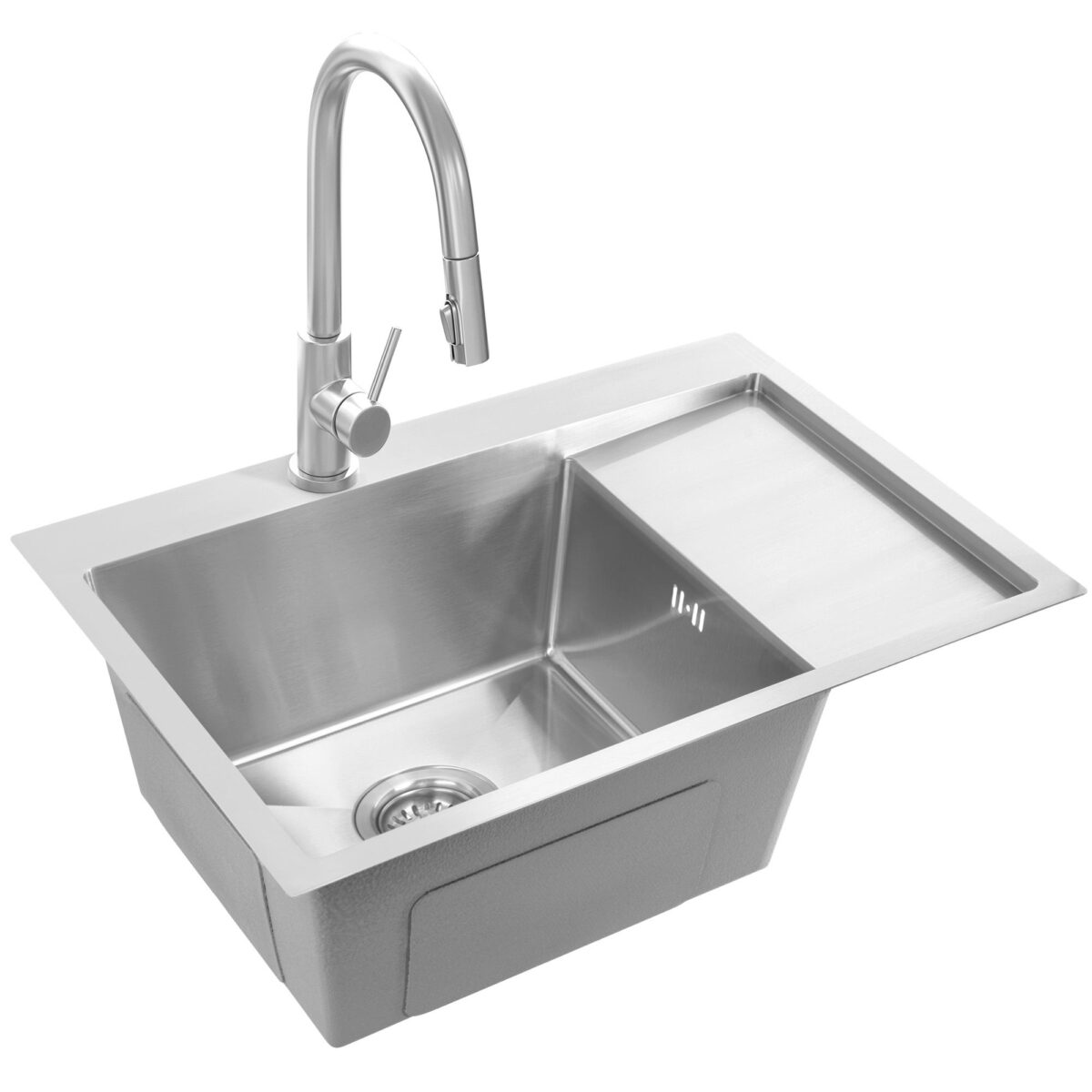 Chiuvetă inox Fin BRUSH NICKEL - imagine 4