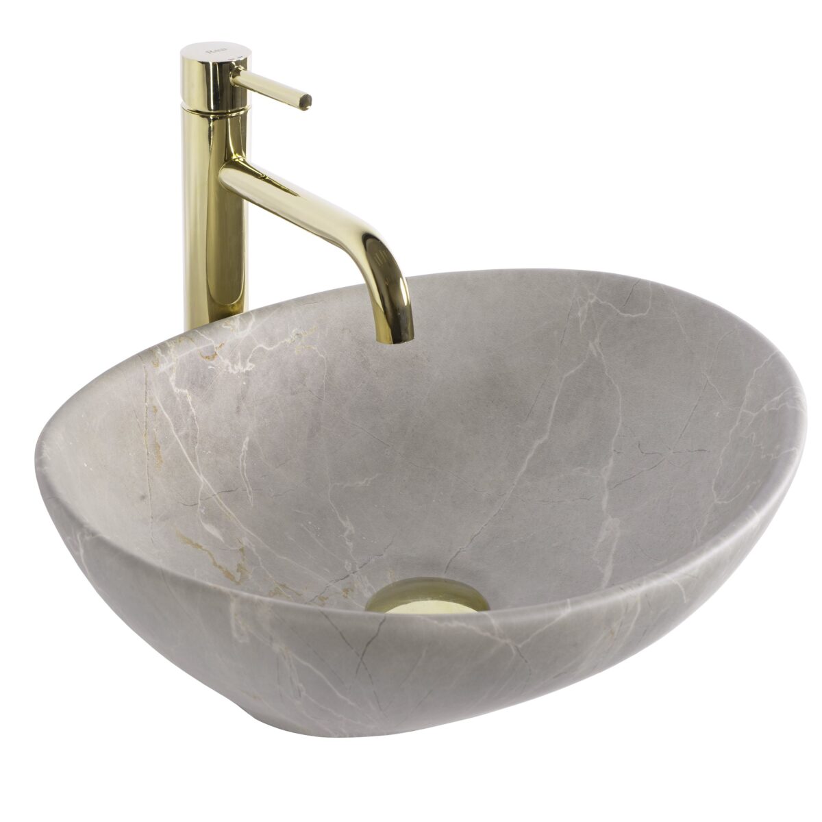 Lavoar pentru blat Rea Sofia Beige Matt - imagine 1