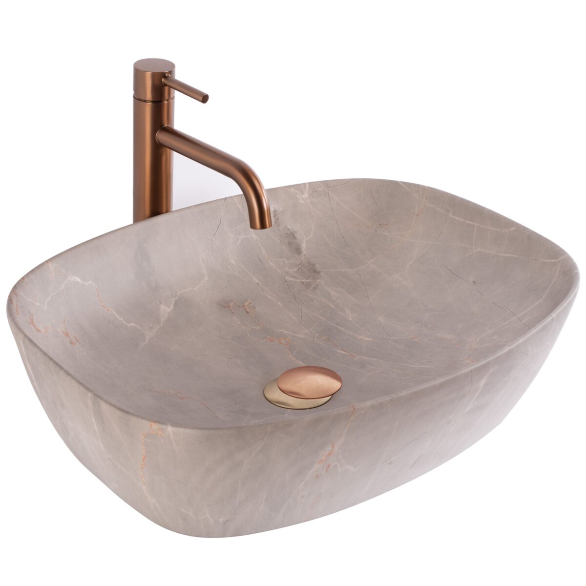 Lavoar pentru blat Rea Freja Beige - imagine 1