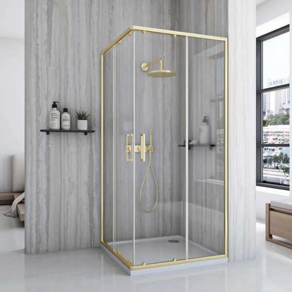 Cabina de dus Rea City 80x80 cm Gold Brush