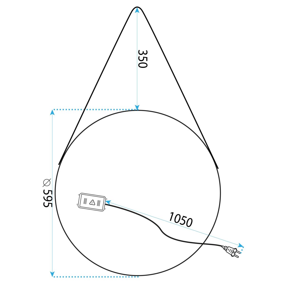 Oglindă LED 60cm YH-3339 - imagine 5